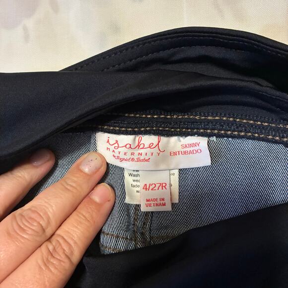 Isabel Maternity Skinny Blue Jeans Back Tummy Support US 4 NEW US 27x29 - Picture 6 of 7